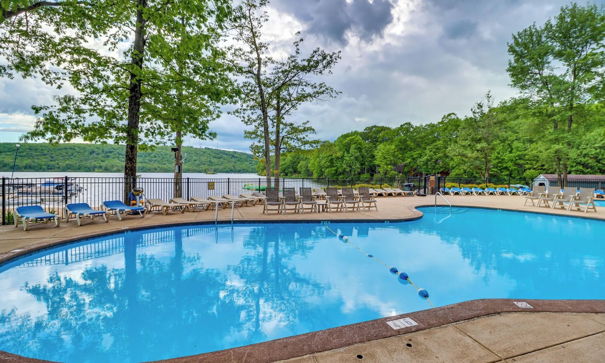 Lake Harmony Apartment | Deck & Pool Access: Lake Harmony Home!