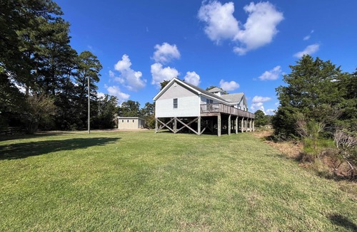 Ware House | 4BR Riverfront Stilt Home w/Panoramic Views & Private Beach in Gloucester, VA