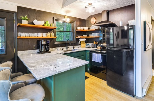 Gouldsboro Cabin | Deck, Fire Pit & Sauna: Big Bass Lake Getaway!