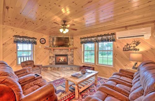 Benezette House | Deck, Hot Tub, Fire Pit: Rustic Cabin in Benezette