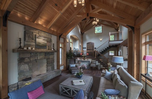 Ithaca House | Dramatic Lakefront Timberframe Home