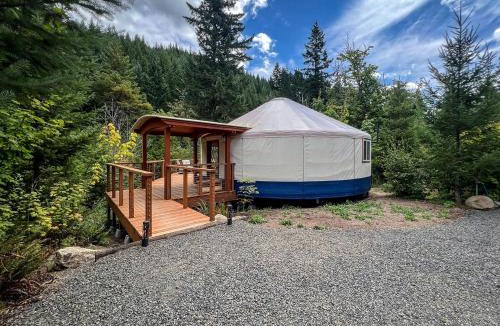 Carson Other | Modern Forest Yurt with Firepit & Skylit Dome near Carson, Washington