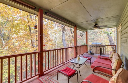 Tarheel House | Quiet Murphy Hideaway w/Decks & Outdoor Fireplace