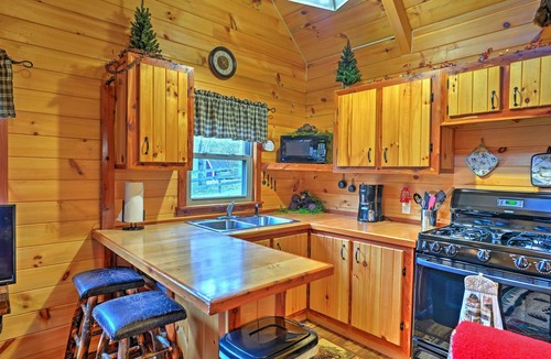 Dundee Cottage | Rustic Dundee Log Cabin w/Hot Tub & Forest Views!