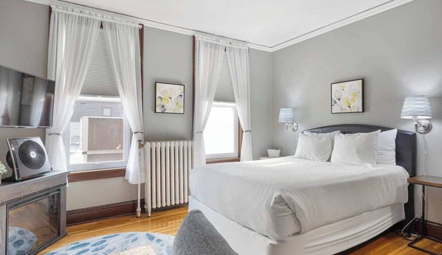 Experience a refined retreat at this elegant apartment situated in the vibrant center of downtown Two Harbors, Minnesota.