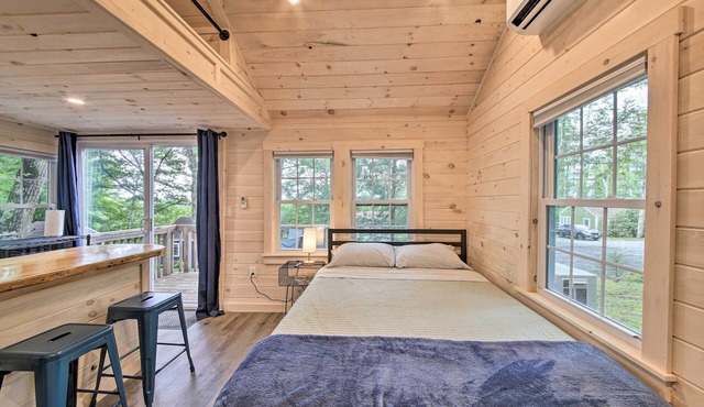 Idyllic Edgecomb Forest Studio w/Deck & Balcony!