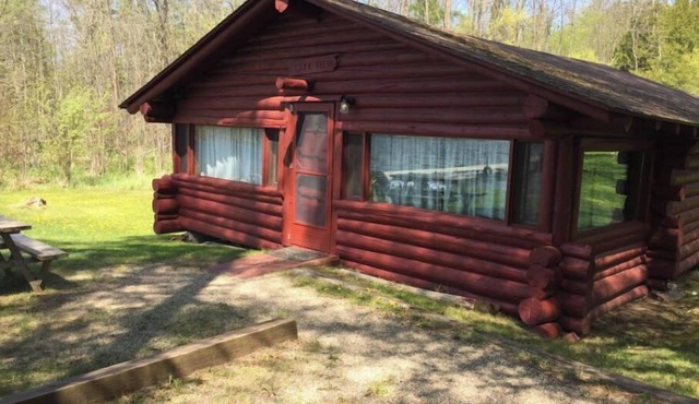 Lakeside Authentic Log Cabin Island Lake Pet Friendly Northshore Bay Resort