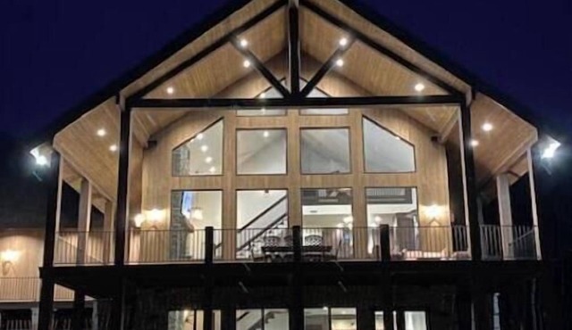 Newly constructed river retreat. Fly fishing in summer, snowmobiling in winter.