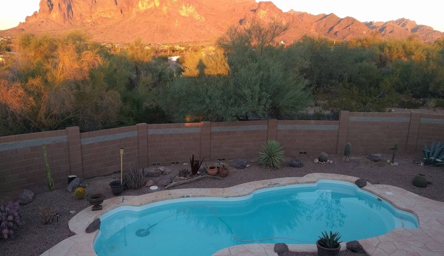 Relax at the base of the Superstition Mountains
