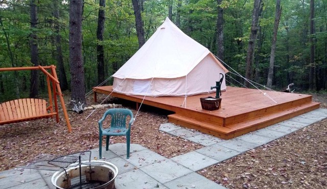 Remote Equipped Bell Tent Surrounded by Nature with Great Hiking Trails in Virginia